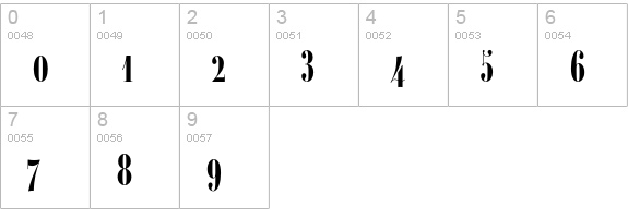 Ambroise Francois Bold numbers 0-9 preview