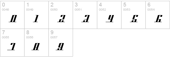 Americana Dreams Expanded numbers 0-9 preview