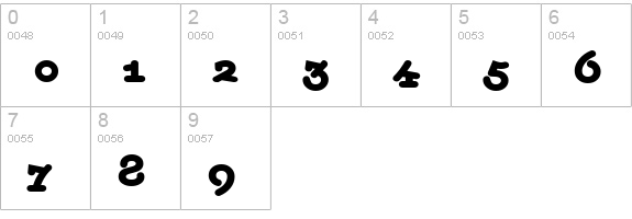 AmintaBlack numbers 0-9 preview