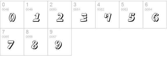 Ampad 3D Regular numbers 0-9 preview