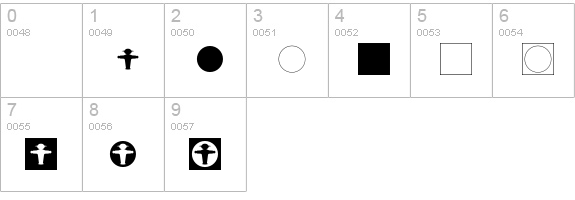 Ampelmaennchen numbers 0-9 preview