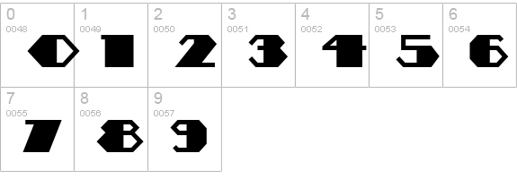 AmstelHeavyNF numbers 0-9 preview