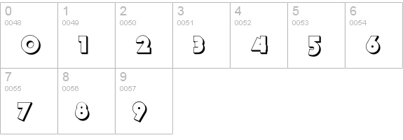 Anagram Shadow NF numbers 0-9 preview