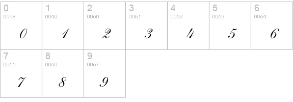 Andante numbers 0-9 preview