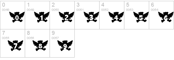 Angel Bear numbers 0-9 preview