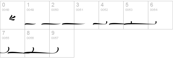 Angilla Tattoo Personal Use  numbers 0-9 preview