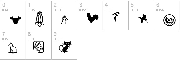 AnimalsP01 numbers 0-9 preview