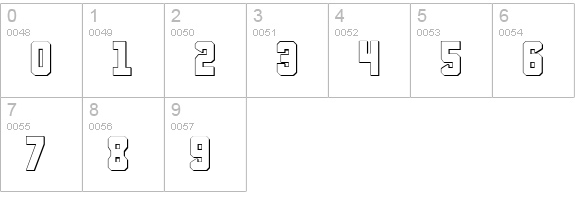 Anitlles 3D numbers 0-9 preview