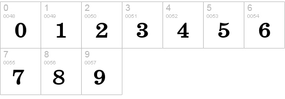 Annual-Extended Bold numbers 0-9 preview