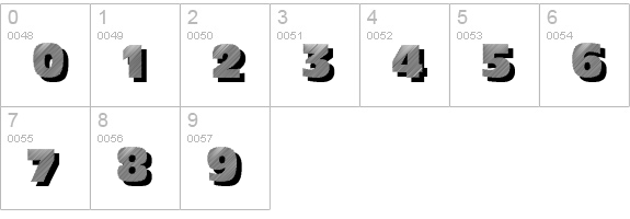 Anthracite numbers 0-9 preview