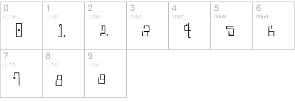 Antimony Blue numbers 0-9 preview
