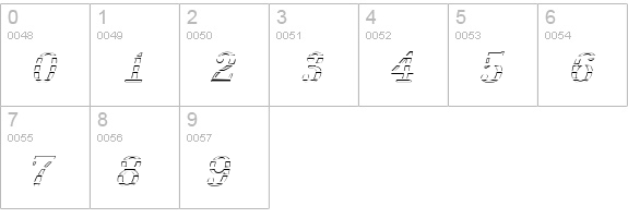 AntiquaGo-Italic numbers 0-9 preview