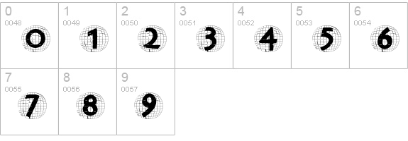 AntiquaInGridBalloons numbers 0-9 preview