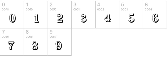 AntiquaSh-Cd-Medium-Regular numbers 0-9 preview