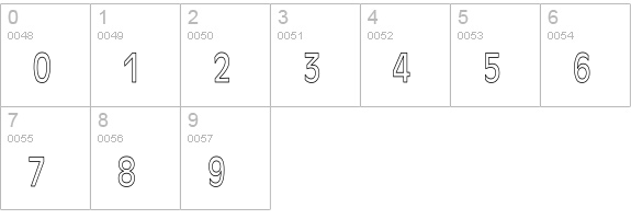 Antique-Olive HC numbers 0-9 preview