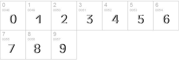 Antique Olive T Light Re1 numbers 0-9 preview