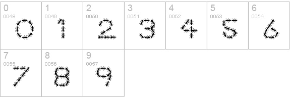 AntPile numbers 0-9 preview