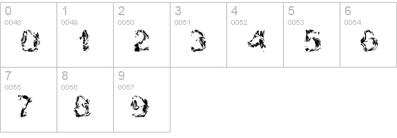 Apokalypto numbers 0-9 preview
