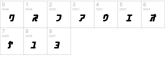 aquasky 2.0KAT Italic numbers 0-9 preview