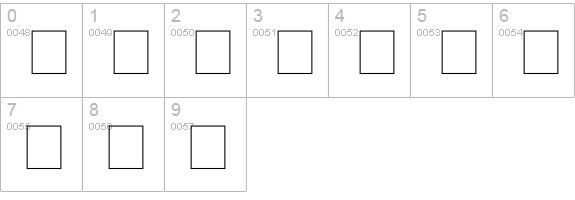 Arborial_Initials numbers 0-9 preview