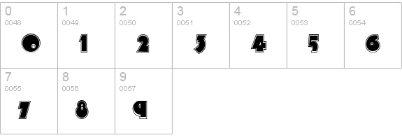 Arbuckle Inline NF numbers 0-9 preview