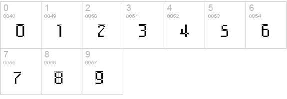 ArchiTypoPure numbers 0-9 preview