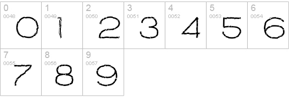 Archivio Crashed numbers 0-9 preview
