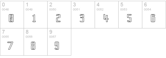Ardour Outline numbers 0-9 preview