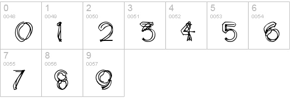 area LINEe numbers 0-9 preview