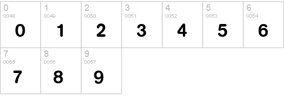 Arezzo-Rounded-Demi numbers 0-9 preview
