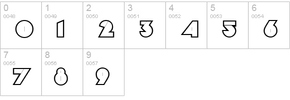 Argot Display Caps SSi numbers 0-9 preview