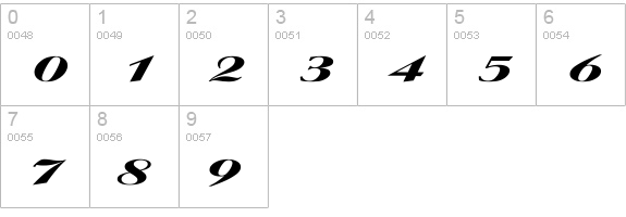 Ariston Ex numbers 0-9 preview