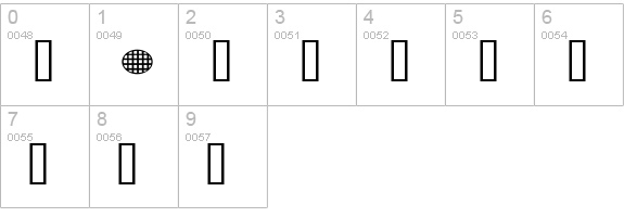 Arkanoid Solid numbers 0-9 preview