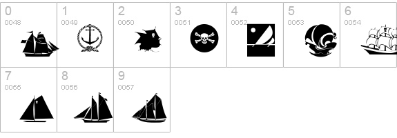 ArmadaPirata numbers 0-9 preview