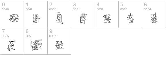 Armaggedon Industrial Hollow numbers 0-9 preview