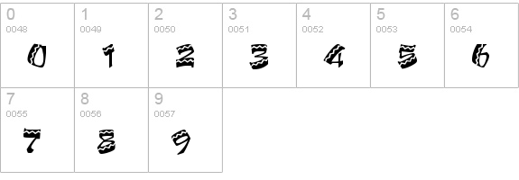 Arriba numbers 0-9 preview