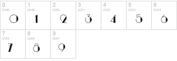 Artdeco MN  numbers 0-9 preview