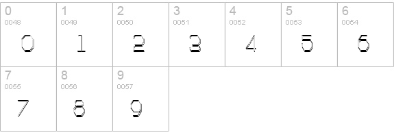 Artlook 3-D Narrower numbers 0-9 preview