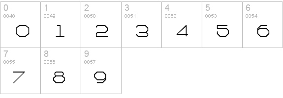 Artlookin Regular numbers 0-9 preview