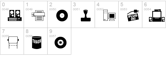 ArtsyParts Dingbats numbers 0-9 preview