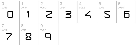 Assembler-Bold numbers 0-9 preview