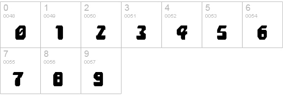 Astropolis Condensed numbers 0-9 preview