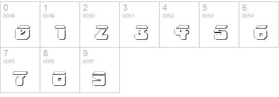 Astropolis Laser 3D numbers 0-9 preview