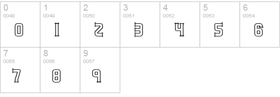 Ataxia Outline (BRK) numbers 0-9 preview