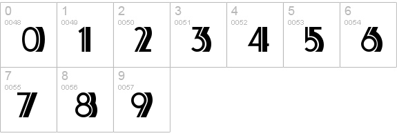 Atlas Solid numbers 0-9 preview