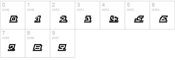 AtomiOutScrIta numbers 0-9 preview