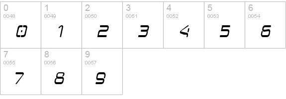 Aunchanted Bold Oblique numbers 0-9 preview