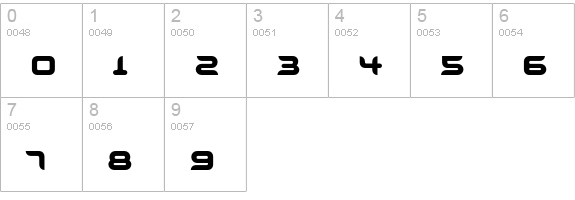Aura-Regular numbers 0-9 preview