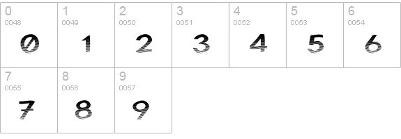 Australian Sunset numbers 0-9 preview