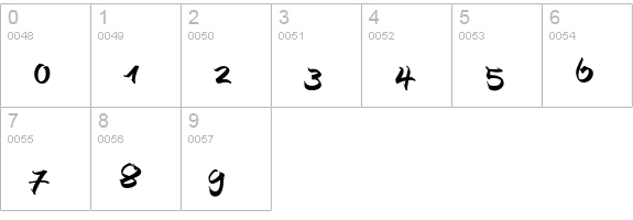 AutographScriptEF-BoldAlt numbers 0-9 preview